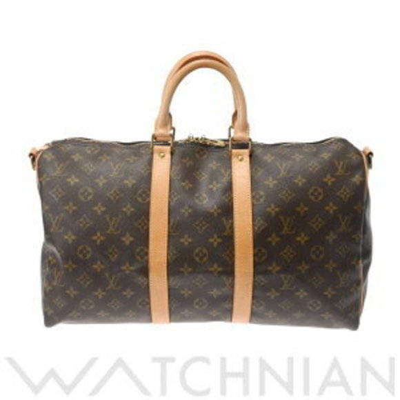 Louis Vuitton Monogram Keepall Bandouliere Brown Canvas Boston Bag - Picture 1 of 9